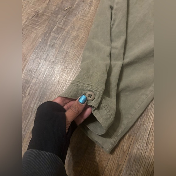 Free People Cool Harbor Barrel / Wide-Leg Pants In Army Green - Picture 7 of 14